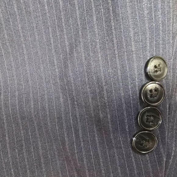 Jos. A. Bank 1905 Tailored Fit Navy Pinstripe Wool Suit Coat 46R - Picture 9 of 15